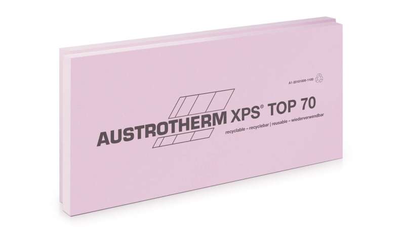 Austrotherm XPS TOP 70 hőszigetelés a Leier mintaházban